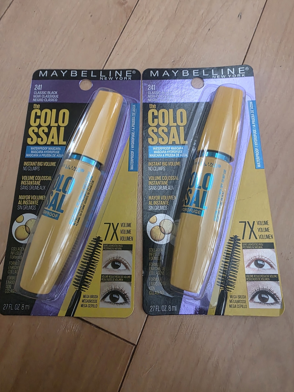 Maybelline Colossal Waterproof Mascara 241 Classic Black 2 pack